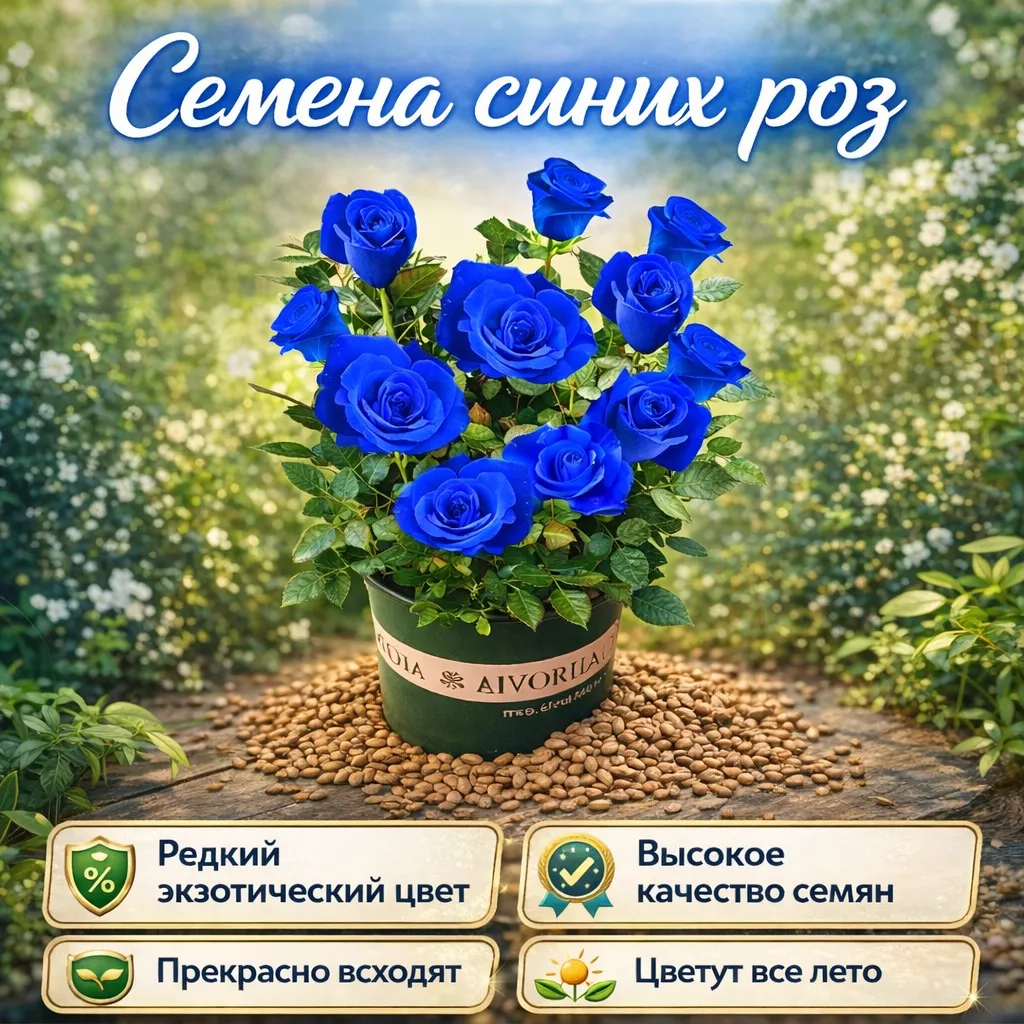 Редкий цвет, высокое качество семян, хорошо всходят