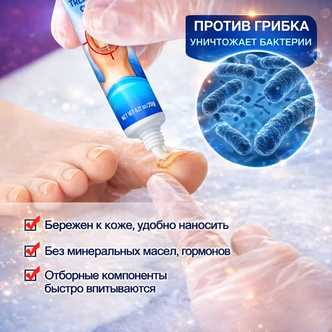Нанесение крема на ноготь